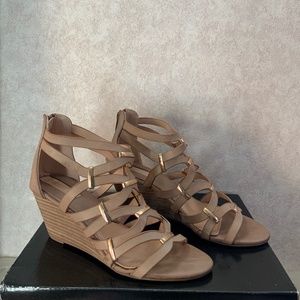 Alexis Harrison wedges, never worn US 6 (fits 6.5)